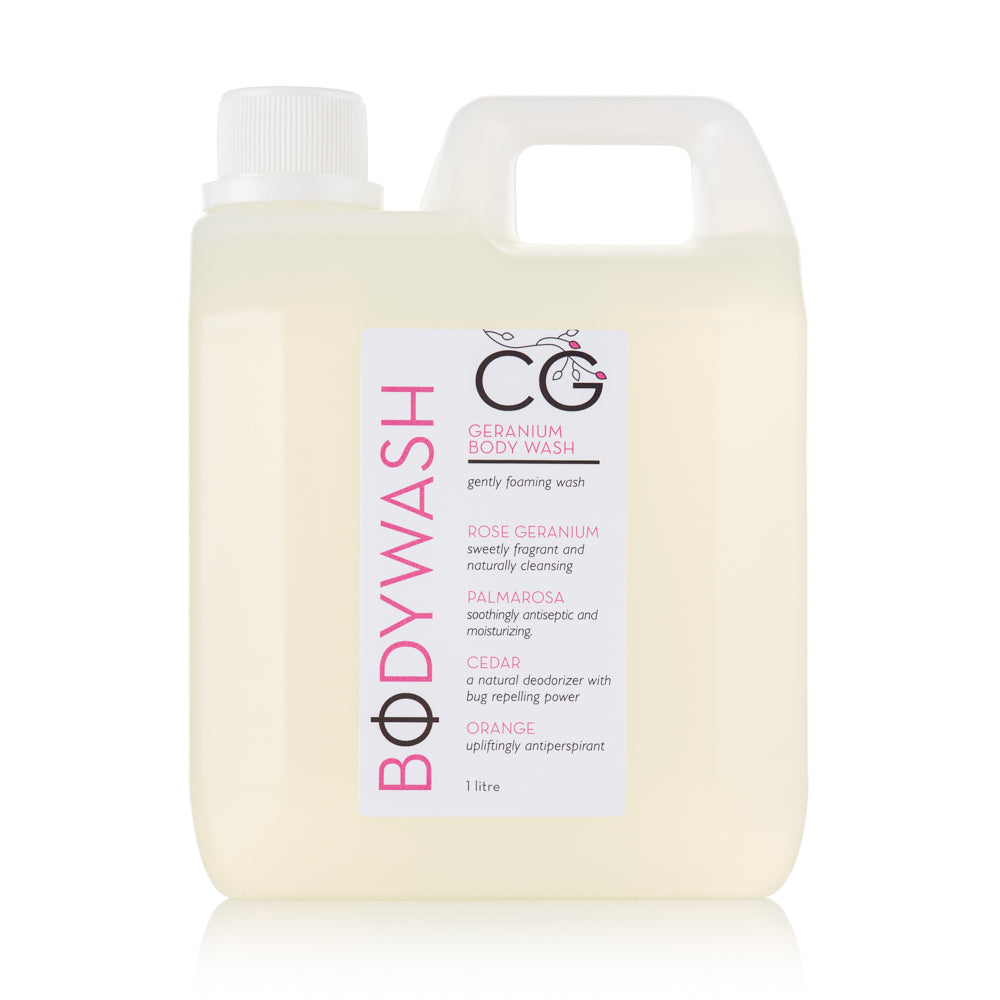 Geranium Body Wash (1L/5L) | Natural & Fragrant | Cinnabar Green