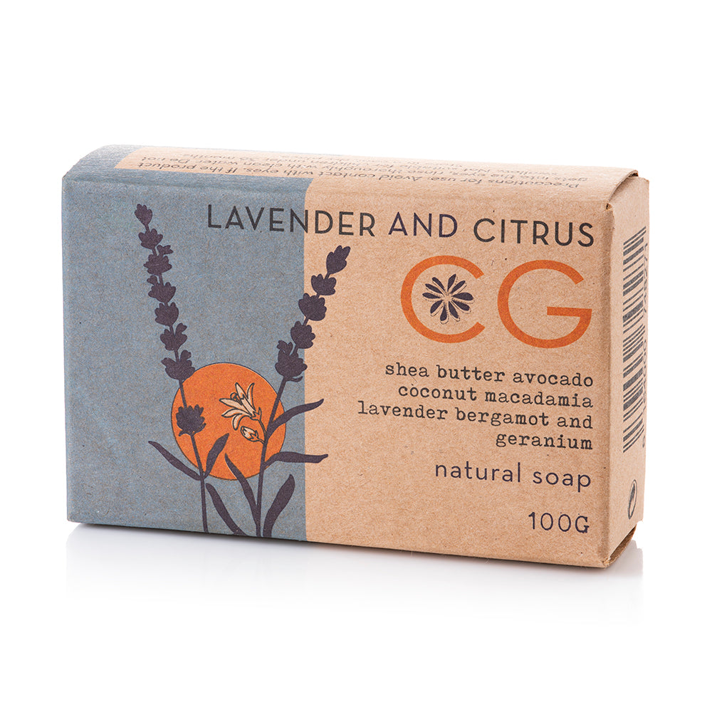 Lavender & Citrus Soap (100g) | Natural Bath Soap | Cinnabar Green