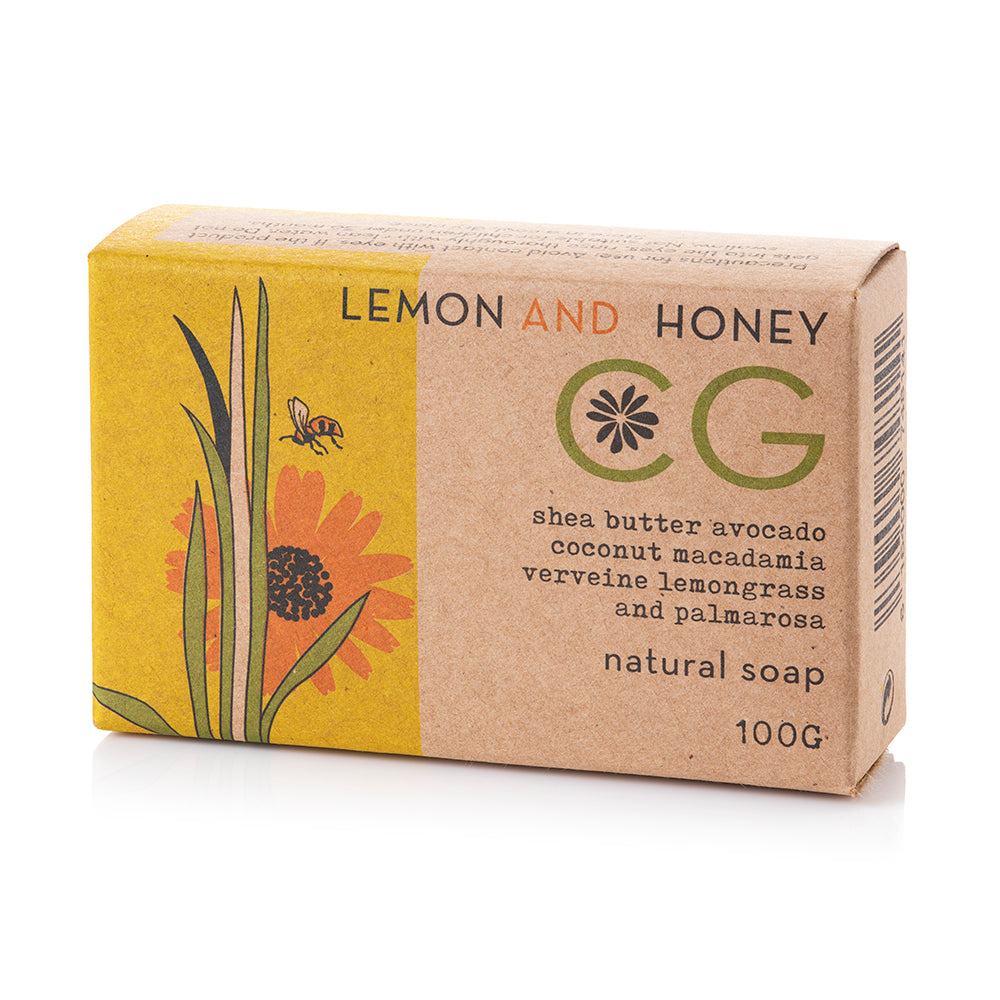 Lemon & Honey Soap (100g) | Natural Bath Soap | Cinnabar Green
