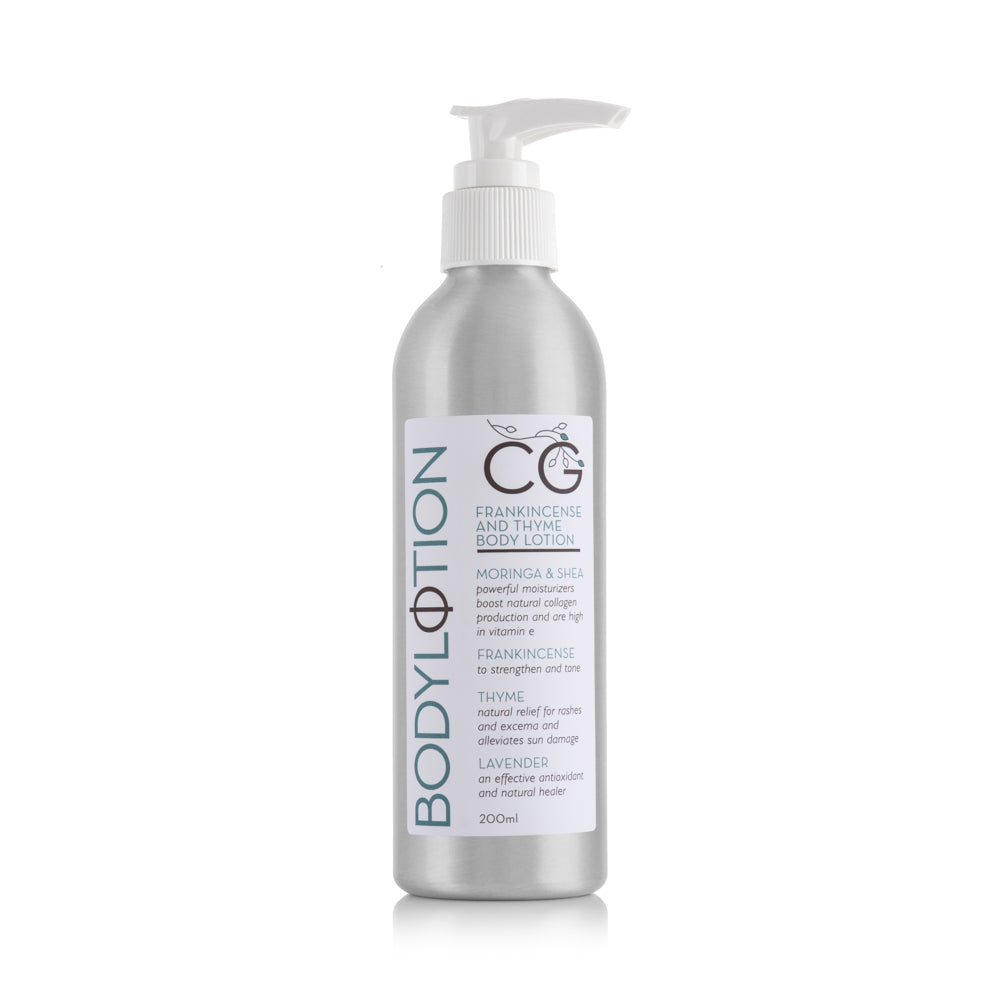 Thyme & Frankincense Body Lotion (200ml) | Moisturizing & Renewing | Cinnabar Green