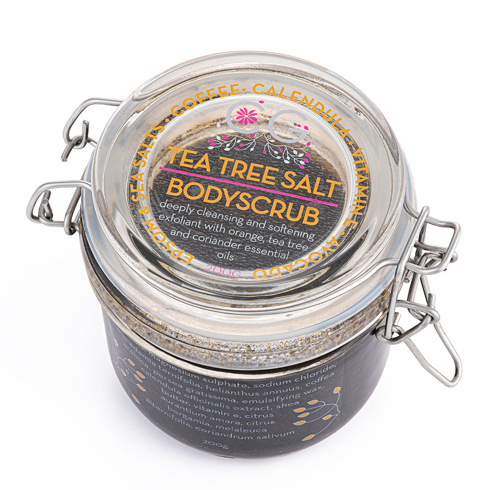 Coffee & Tea Tree Scrub (200g) | Natural Body Exfoliant | Cinnabar Green