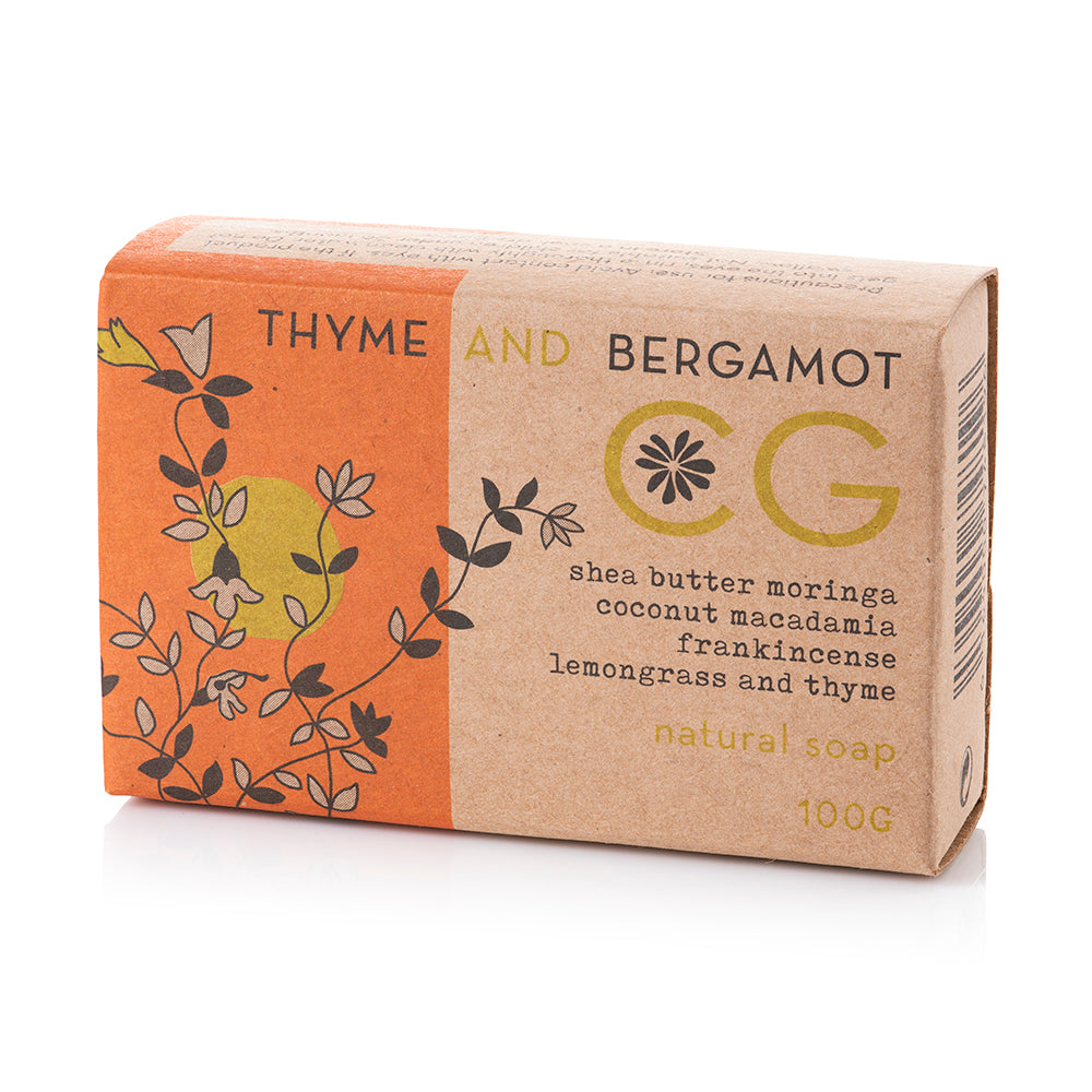 Thyme & Bergamot Soap (100g) | Natural Bath Soap | Cinnabar Green